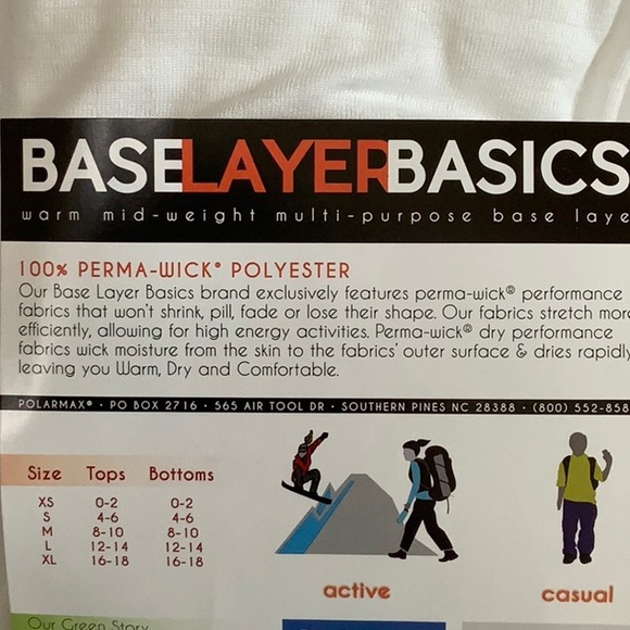 Polarmax MID-WEIGHT BASELAYER BASICS TOP - White - Picture 14 of 16